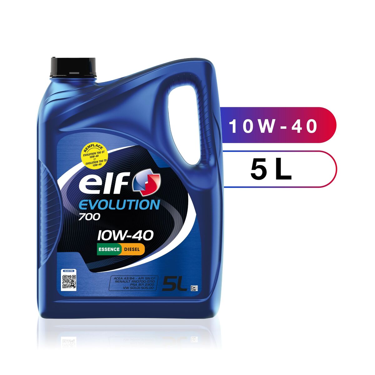 Elf Olio Per Motore Auto Elf Evolution 700 10W40 5 L