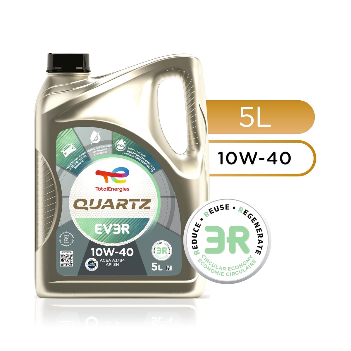 Totalenergies Olio Per Motore Auto Totalenergies Quartz Ev3R 10W40 5 L