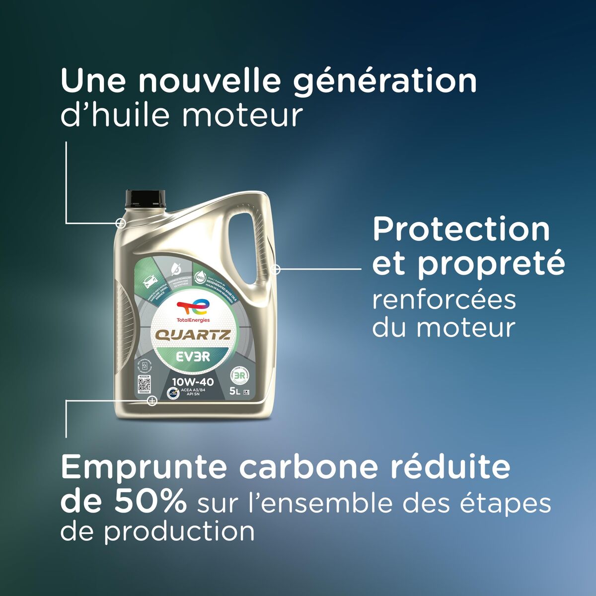 Totalenergies Olio Per Motore Auto Totalenergies Quartz Ev3R 10W40 5 L