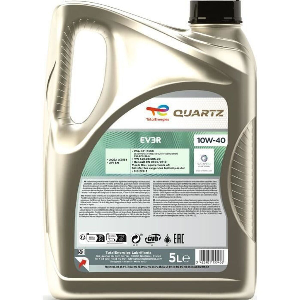 Totalenergies Olio Per Motore Auto Totalenergies Quartz Ev3R 10W40 5 L