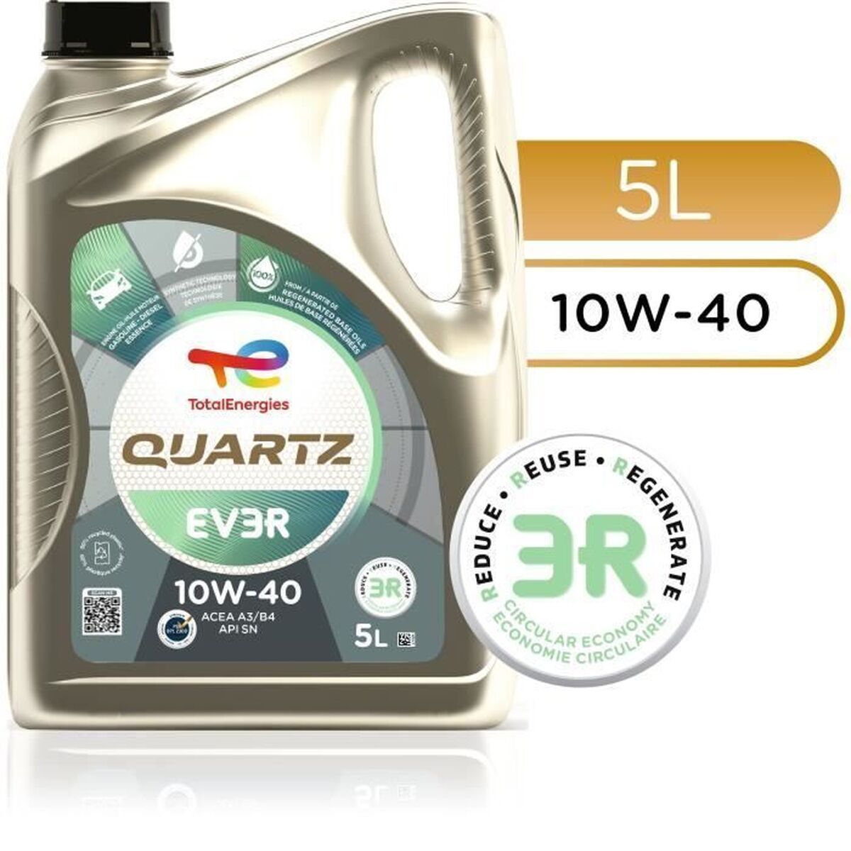 Totalenergies Olio Per Motore Auto Totalenergies Quartz Ev3R 10W40 5 L