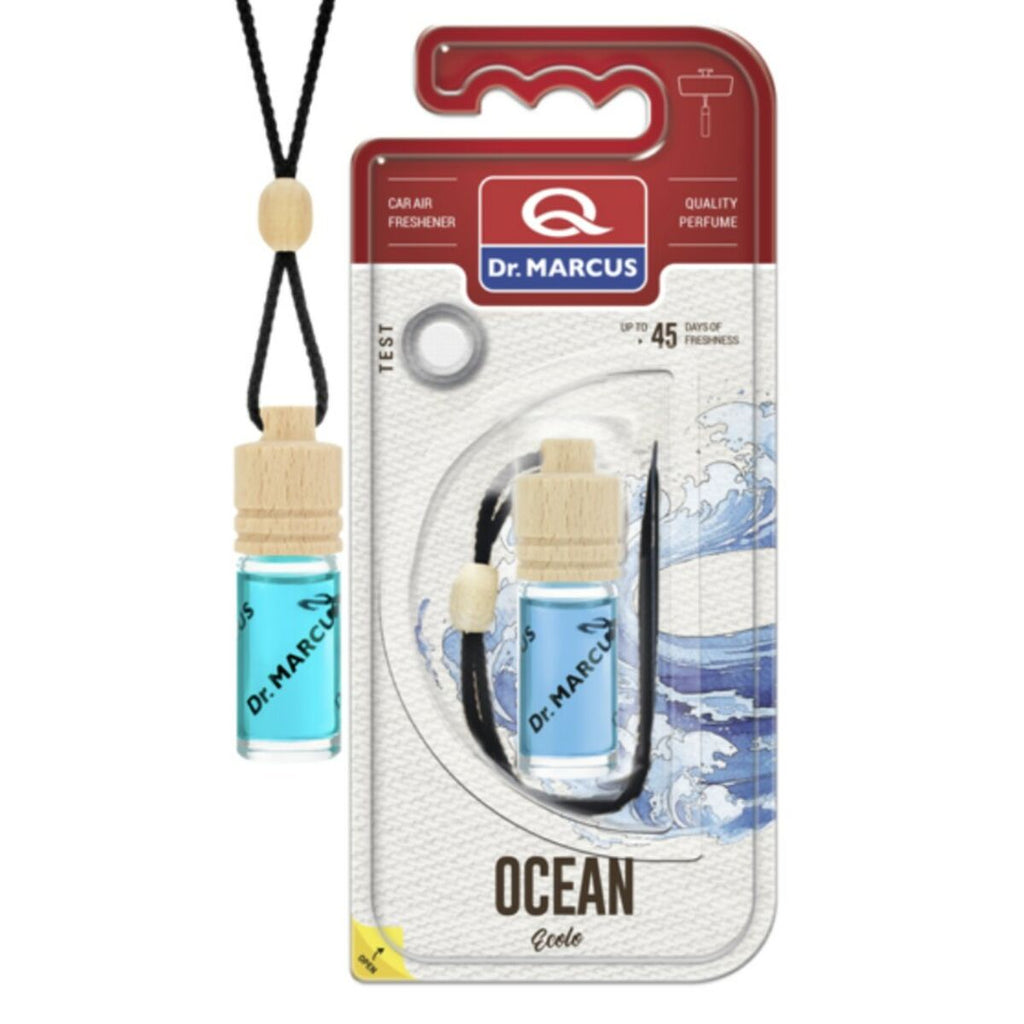 Dr Marcus Deodorante Per La Macchina Dr Marcus Ecolo Ocean 4,5 Ml Legno Cristallo Fragranza Ciondolo 4 Pezzi