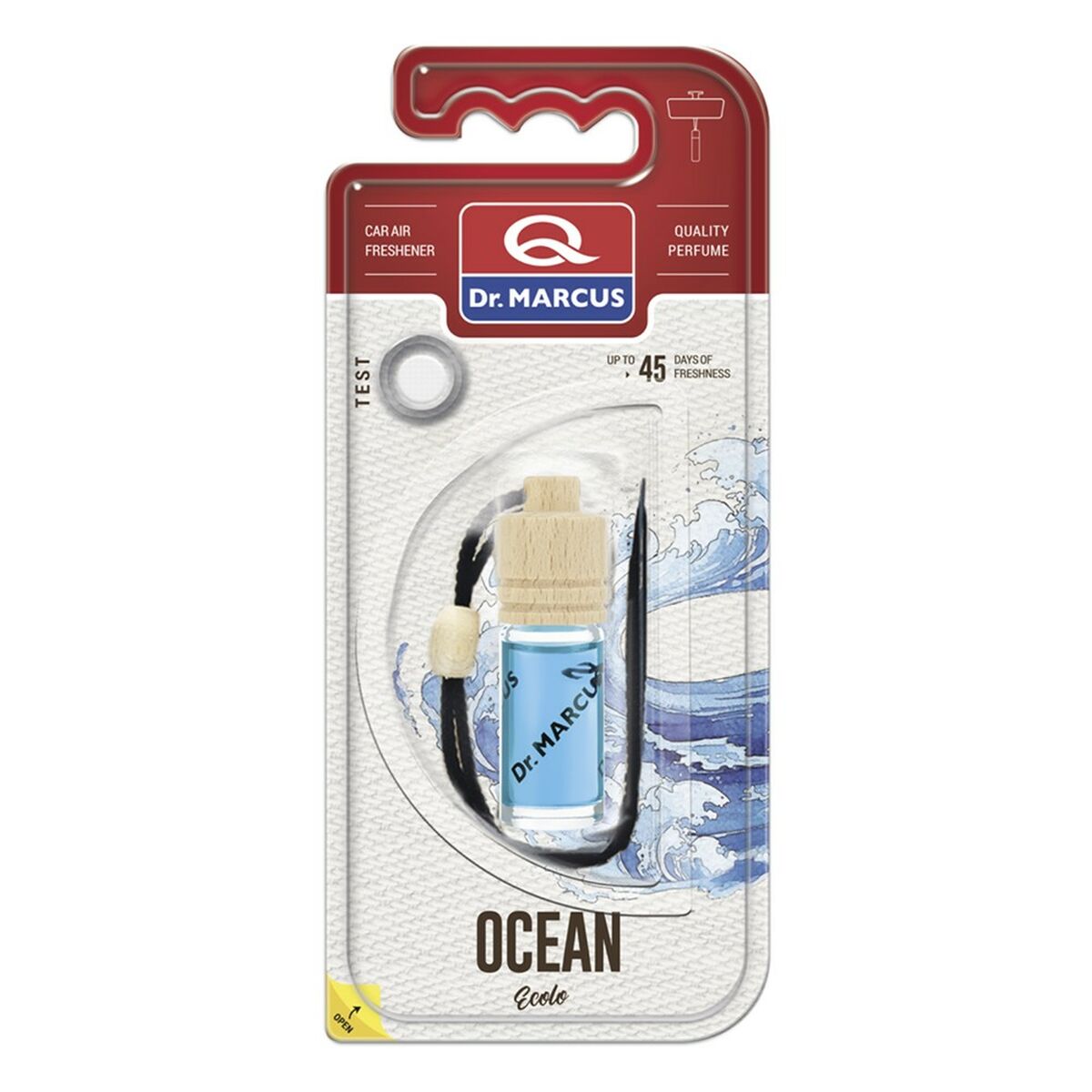 Dr Marcus Deodorante Per La Macchina Dr Marcus Ecolo Ocean 4,5 Ml Legno Cristallo Fragranza Ciondolo 4 Pezzi