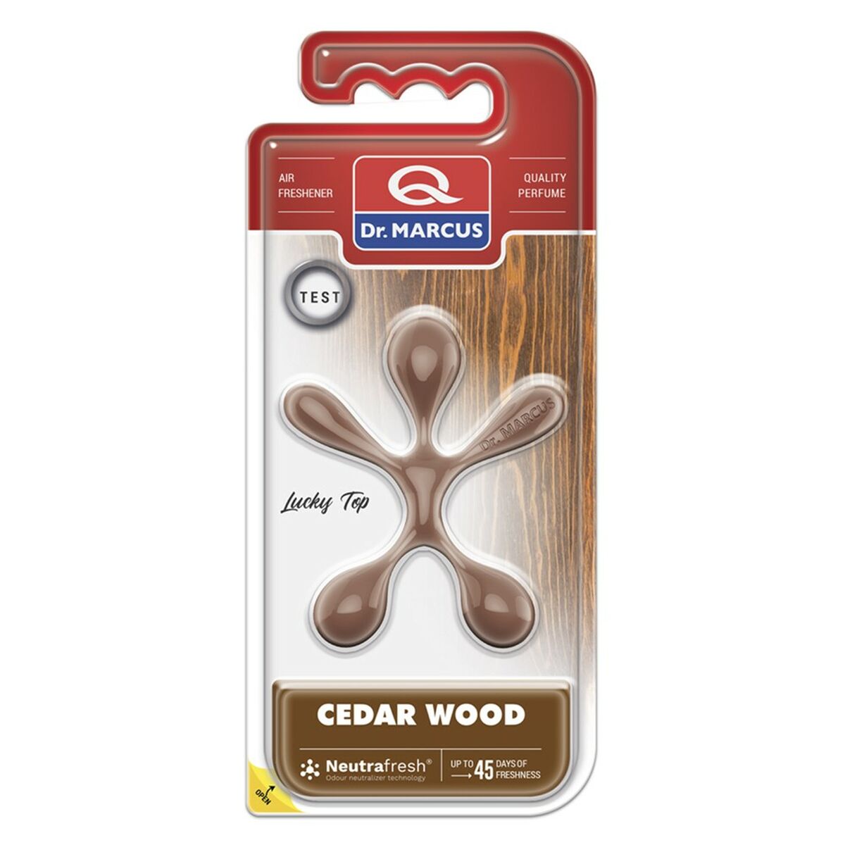 Dr Marcus Deodorante Per La Macchina Dr Marcus Lucky Top Legno Di Cedro Plastica Fragranza Ciondolo (12 Unità)