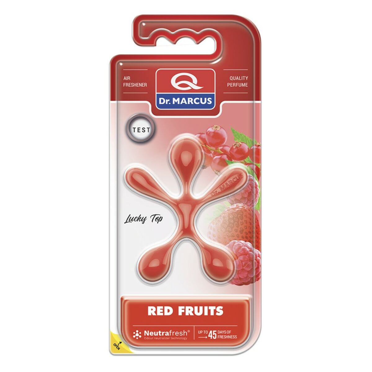 Dr Marcus Deodorante Per La Macchina Dr Marcus Lucky Top Frutti Rossi Plastica Ciondolo (12 Unità)